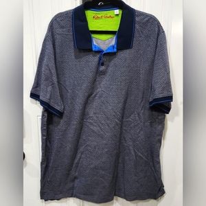 Robert Graham blue polo shirt men's size 3xl